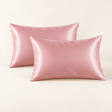 Hushly satin pillowcase pair — pink